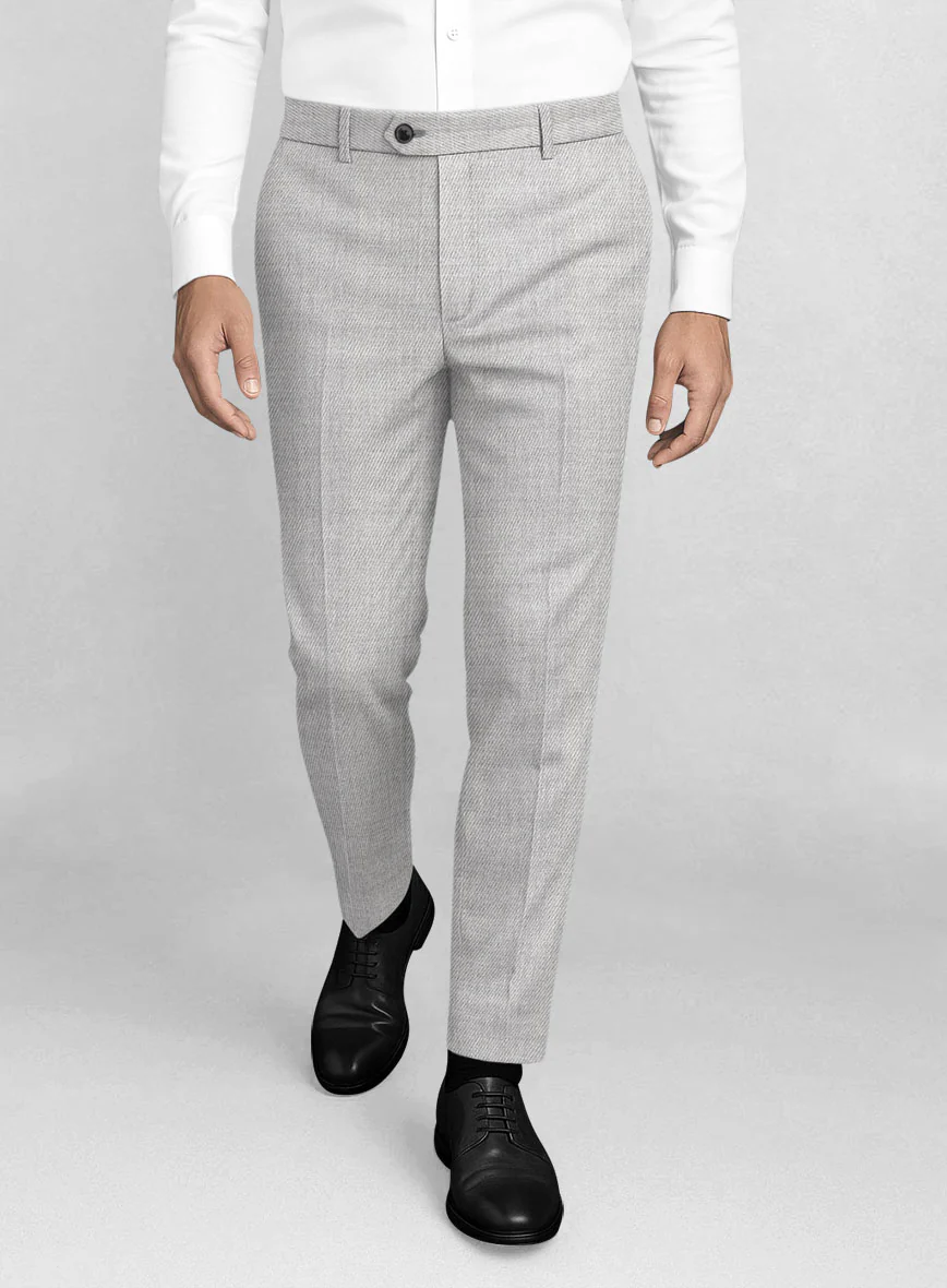 Napolean English Twill Light Gray Wool Suit - Image 6