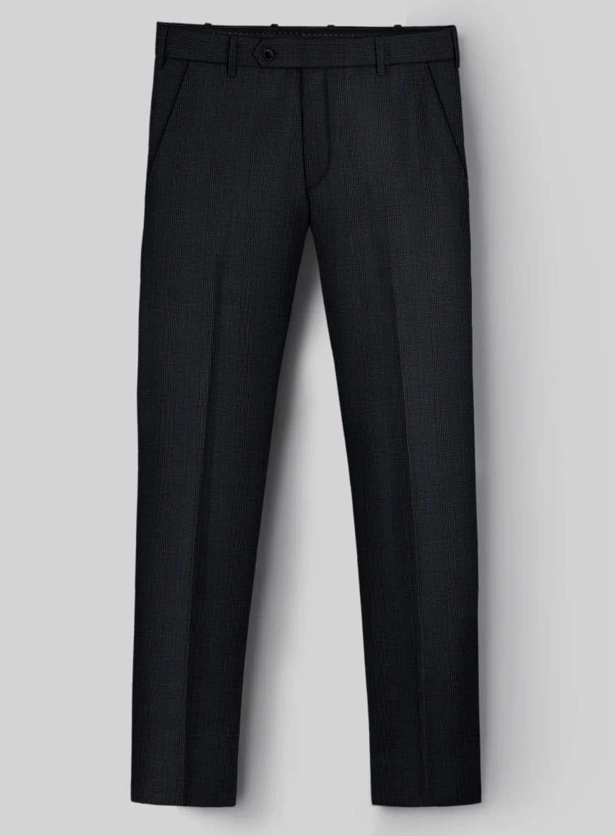 Napolean Esso Tartan Blue Wool Suit - Image 6