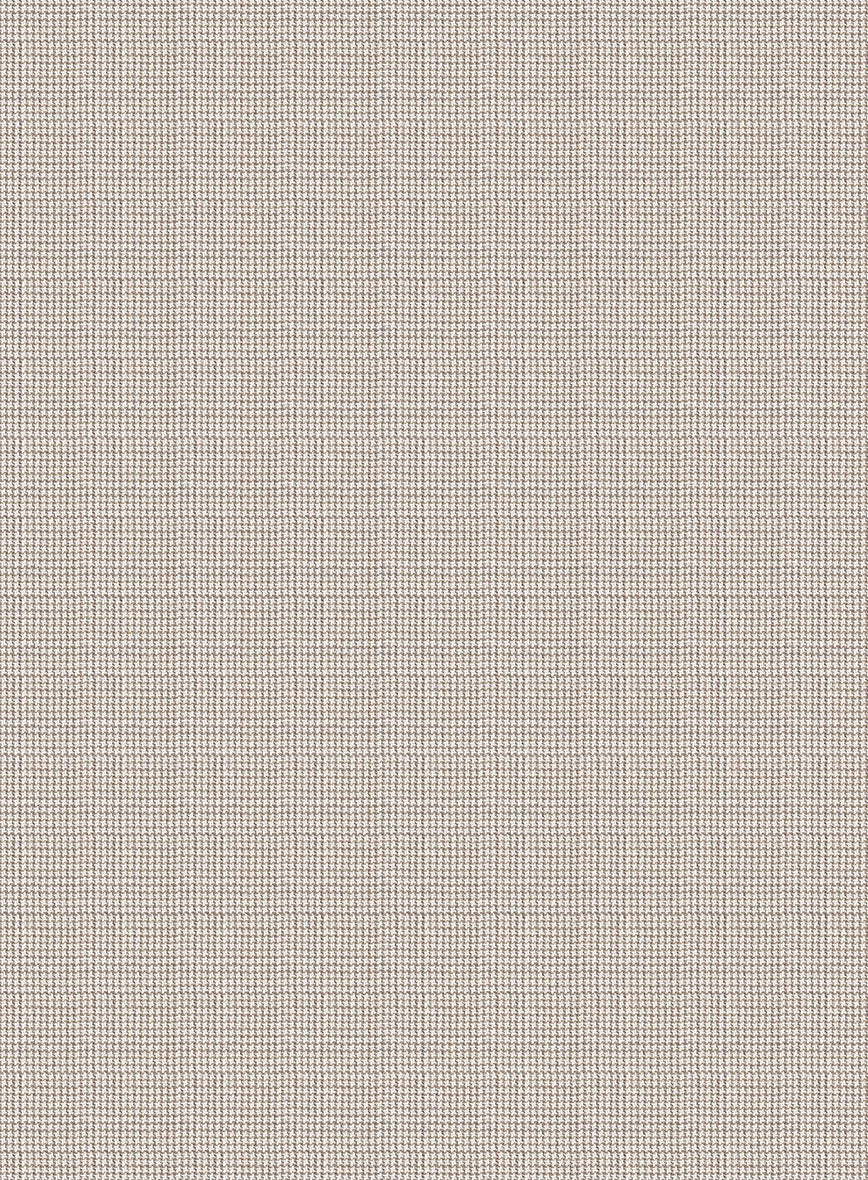 Napolean Fioran Microcheck Beige Wool Suit - Image 7