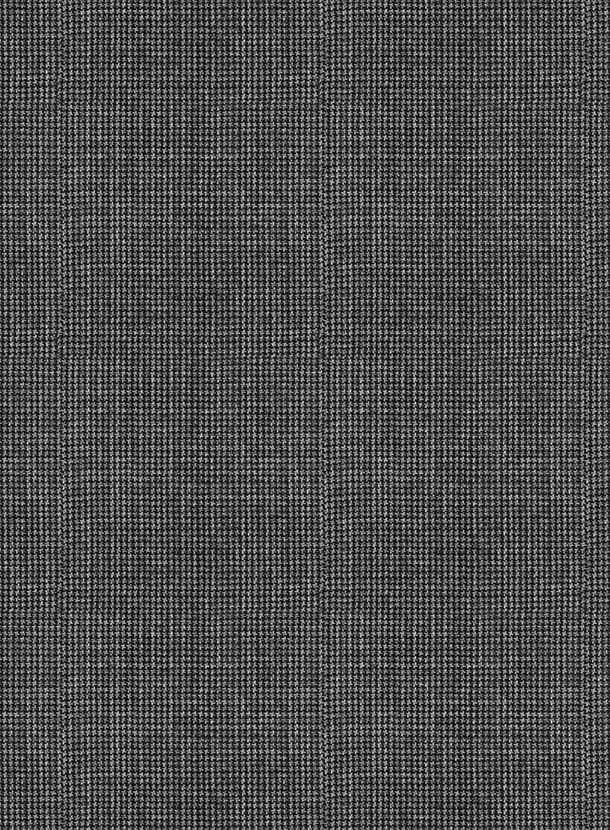 Napolean Fioran Microcheck Iron Gray Wool Suit - Image 7