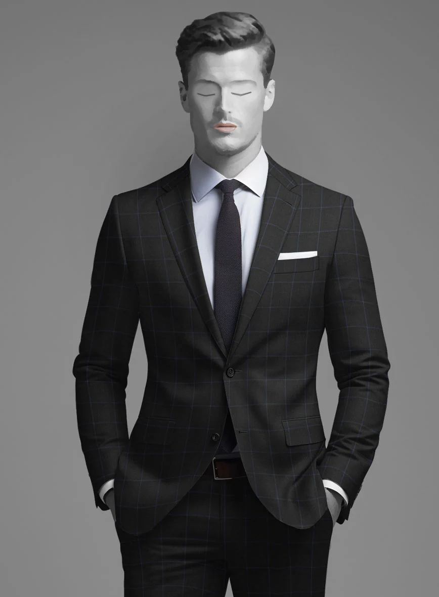 Napolean Fissa Black Wool Suit - Image 3