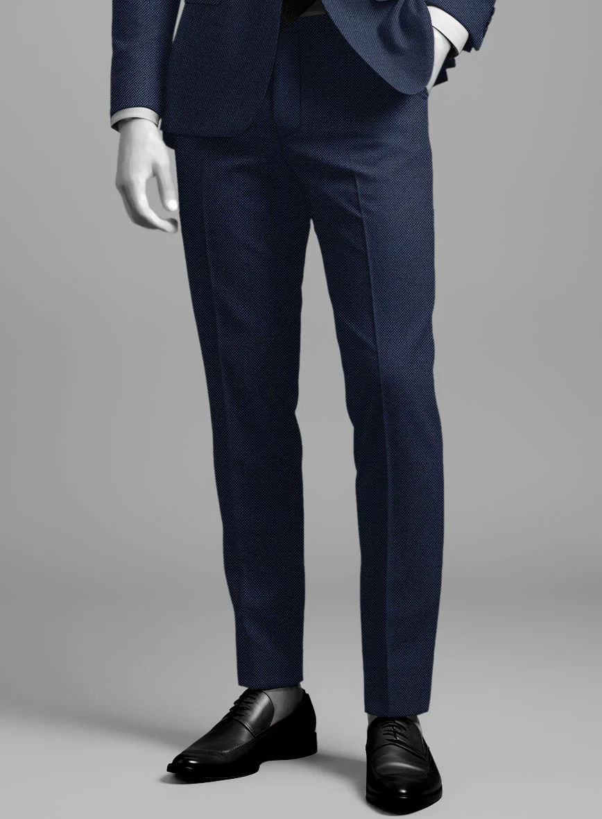 Napolean Ford Blue Birdseye Wool Pants - Image 2