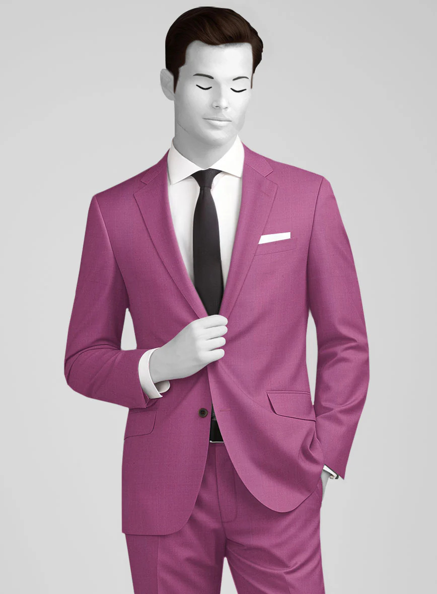 Napolean Fuchsia Pink Wool Suit - Image 3