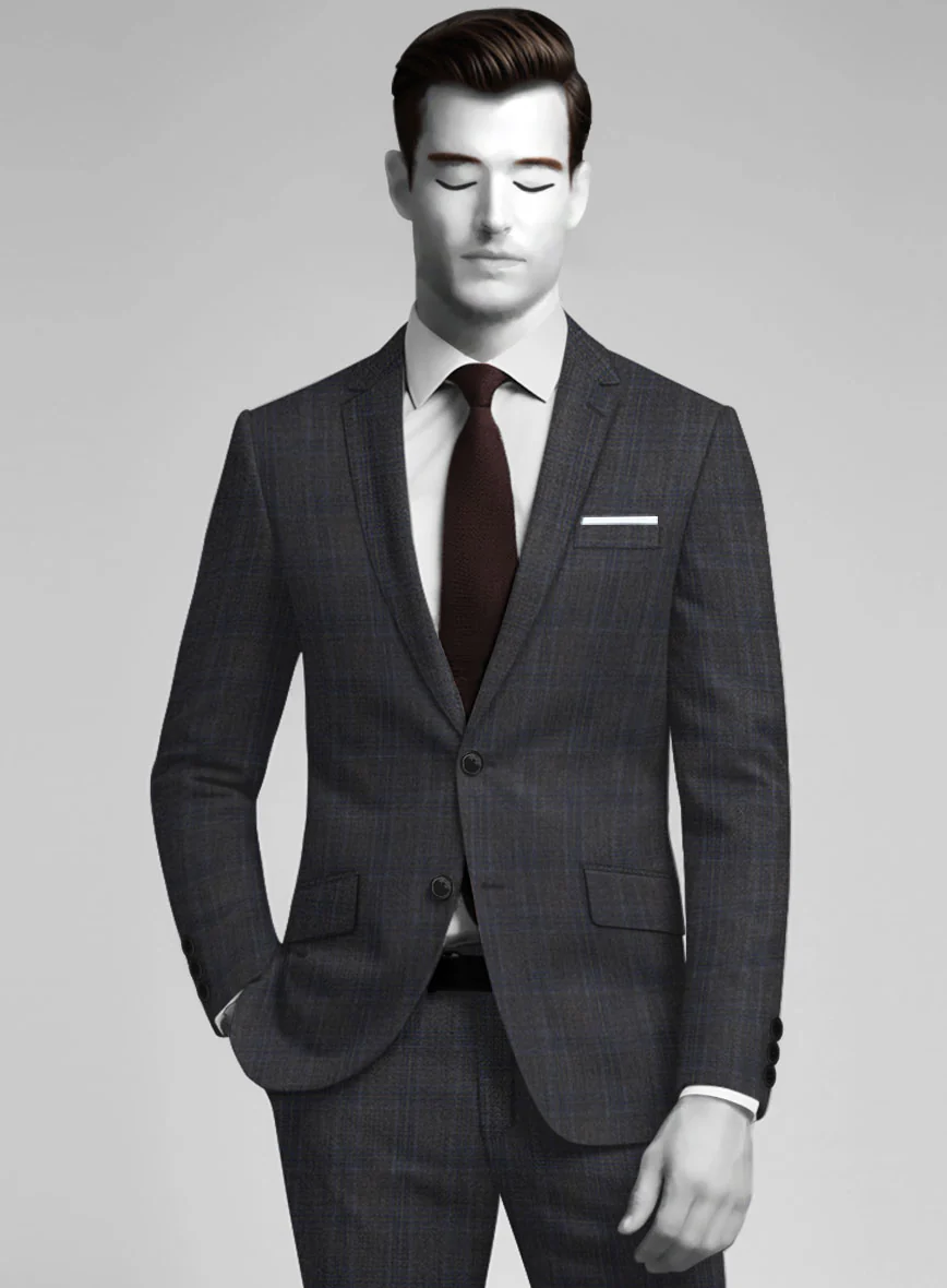 Napolean Gatsby's Charcoal Glen Wool Suit - Image 3