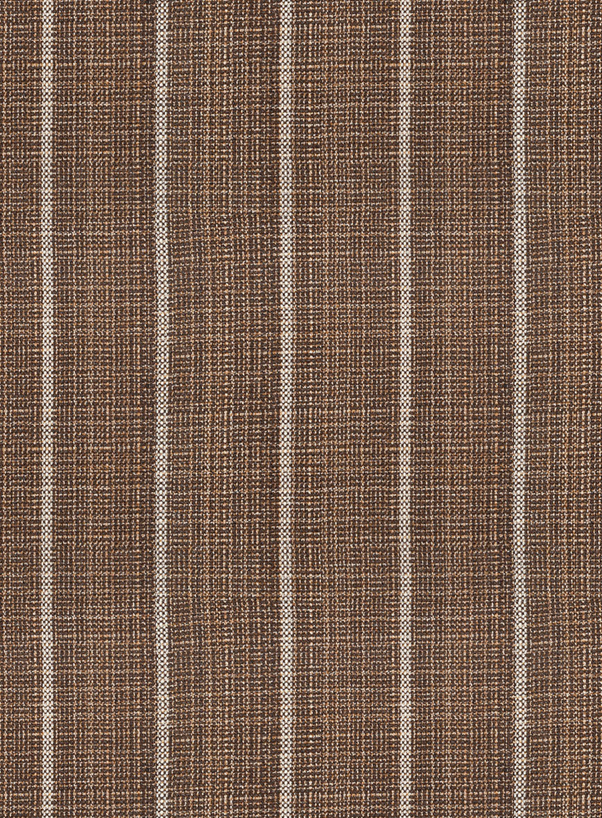Napolean Gavino Stripe Brown Wool Jacket - Image 3