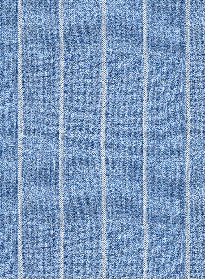 Napolean Gavino Stripe Light Blue Wool Suit - Image 7