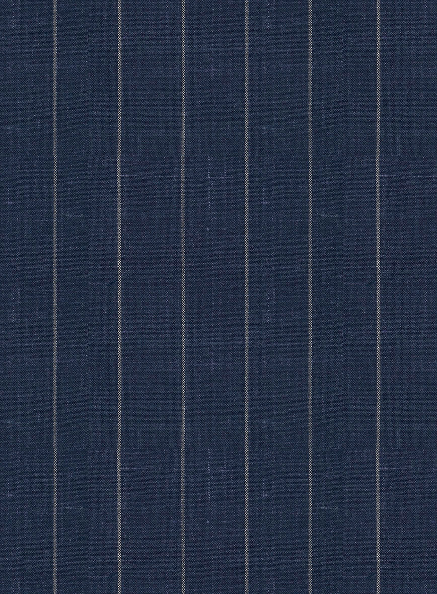 Napolean Genova Stripe Blue Wool Suit - Image 7