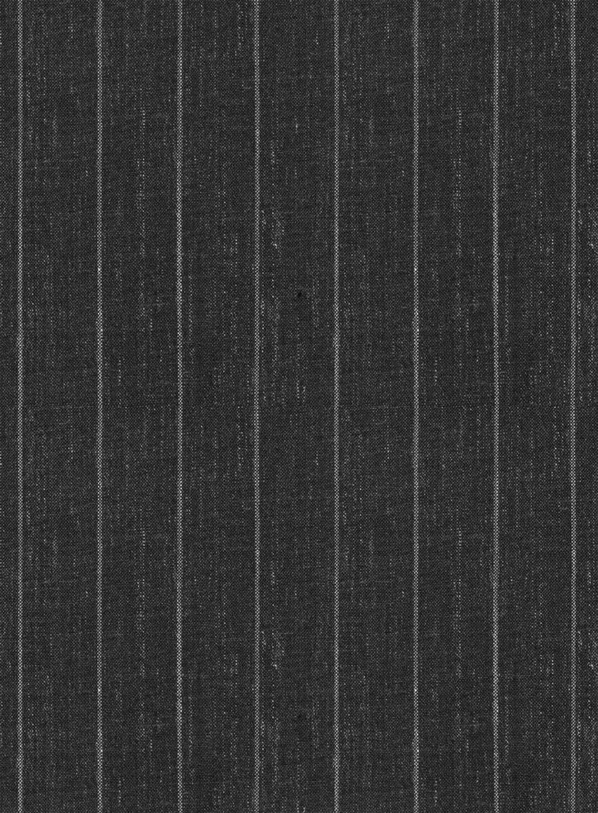 Napolean Genova Stripe Charcoal Wool Jacket - Image 3