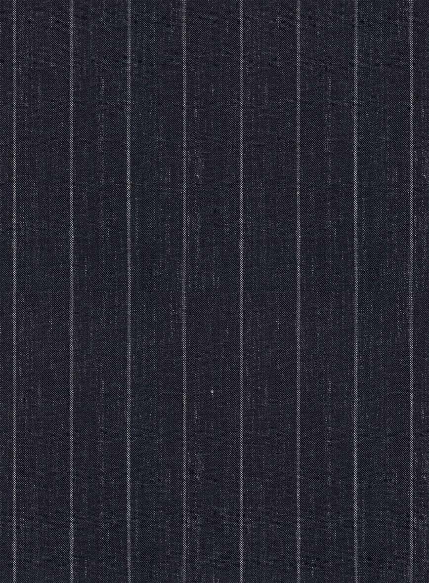 Napolean Genova Stripe Dark Blue Wool Jacket - Image 3