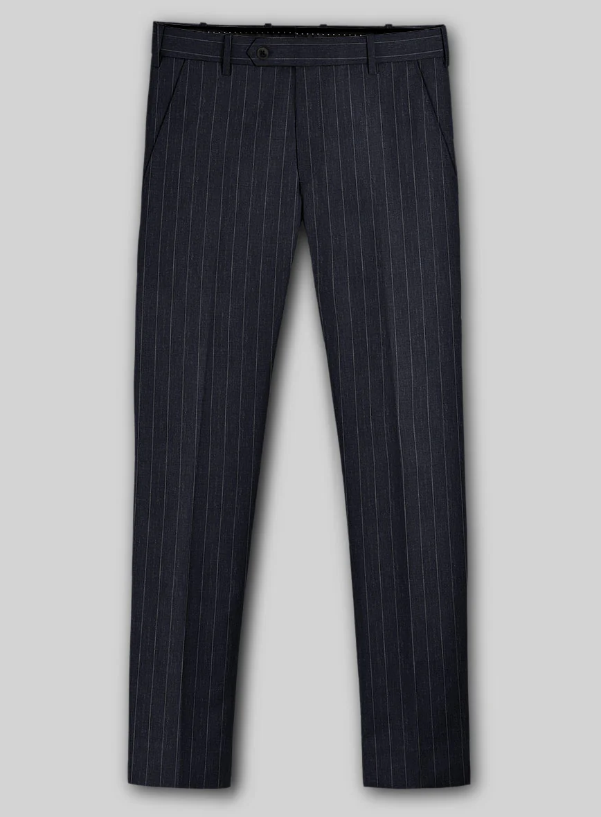 Napolean Genova Stripe Dark Blue Wool Pants - Image 2