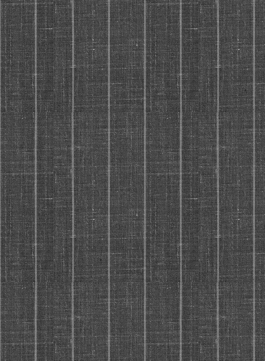 Napolean Genova Stripe Dark Gray Wool Suit - Image 6