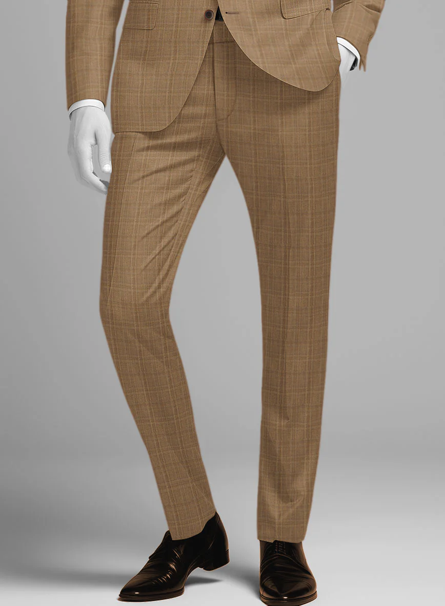 Napolean Gisde Glen Brown Wool Pants - Image 2