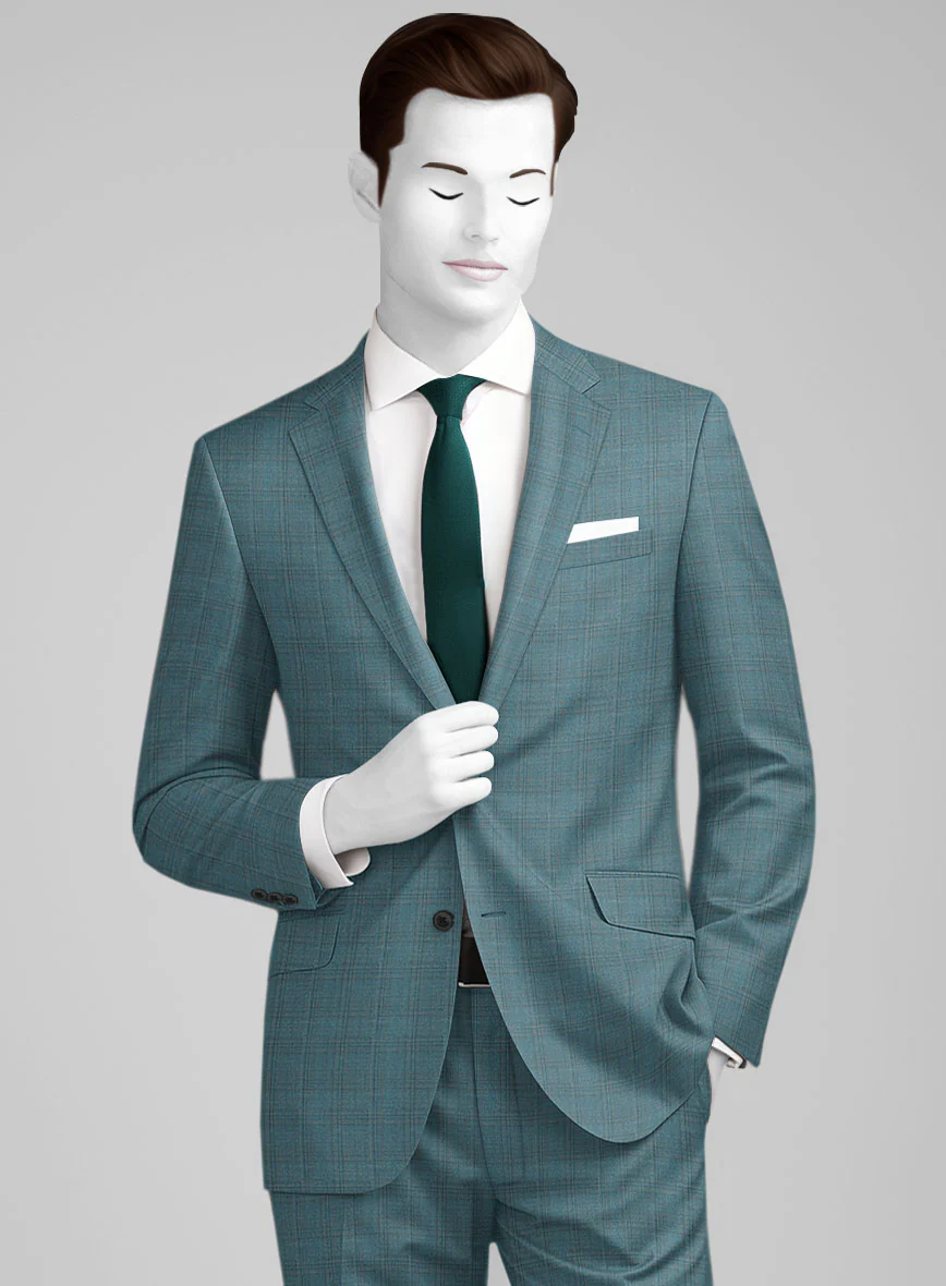 Napolean Gisde Glen Light Blue Wool Jacket - Image 2