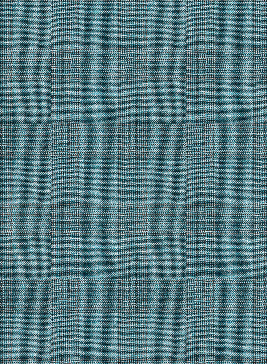 Napolean Gisde Glen Light Blue Wool Pants - Image 3