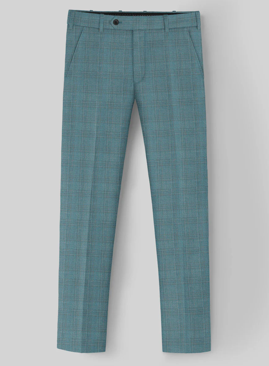 Napolean Gisde Glen Light Blue Wool Suit - Image 6