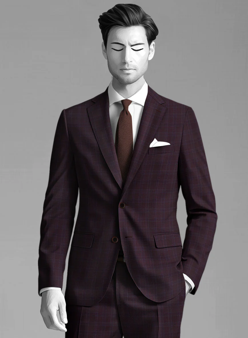 Napolean Gisde Glen Purple Wool Jacket - Image 2