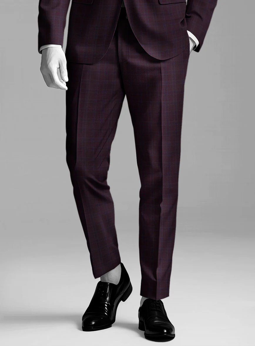 Napolean Gisde Glen Purple Wool Pants - Image 2