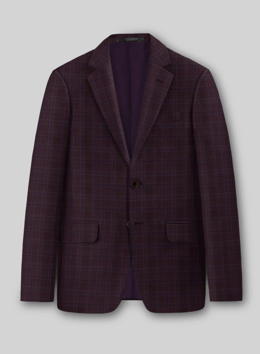 Napolean Gisde Glen Purple Wool Suit - Image 3