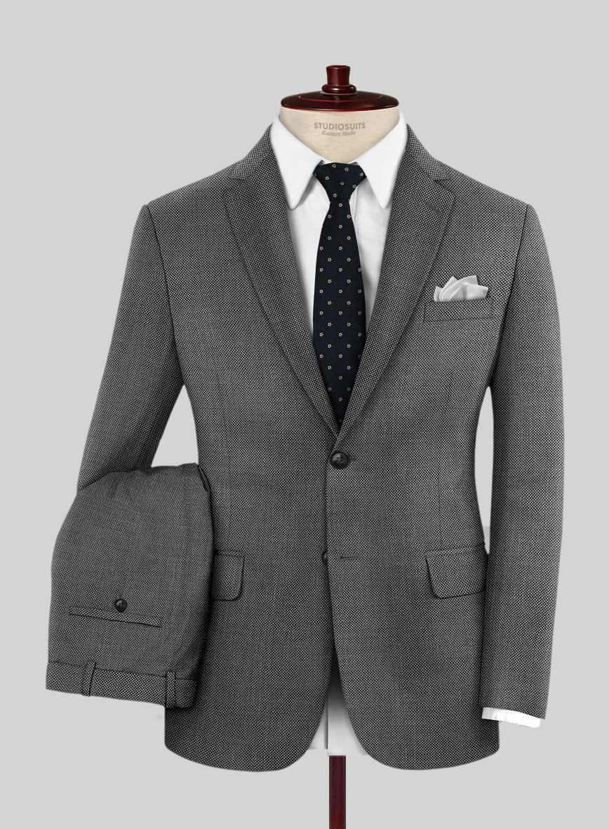 Napolean Gray Birdseye Wool Suit - Image 2
