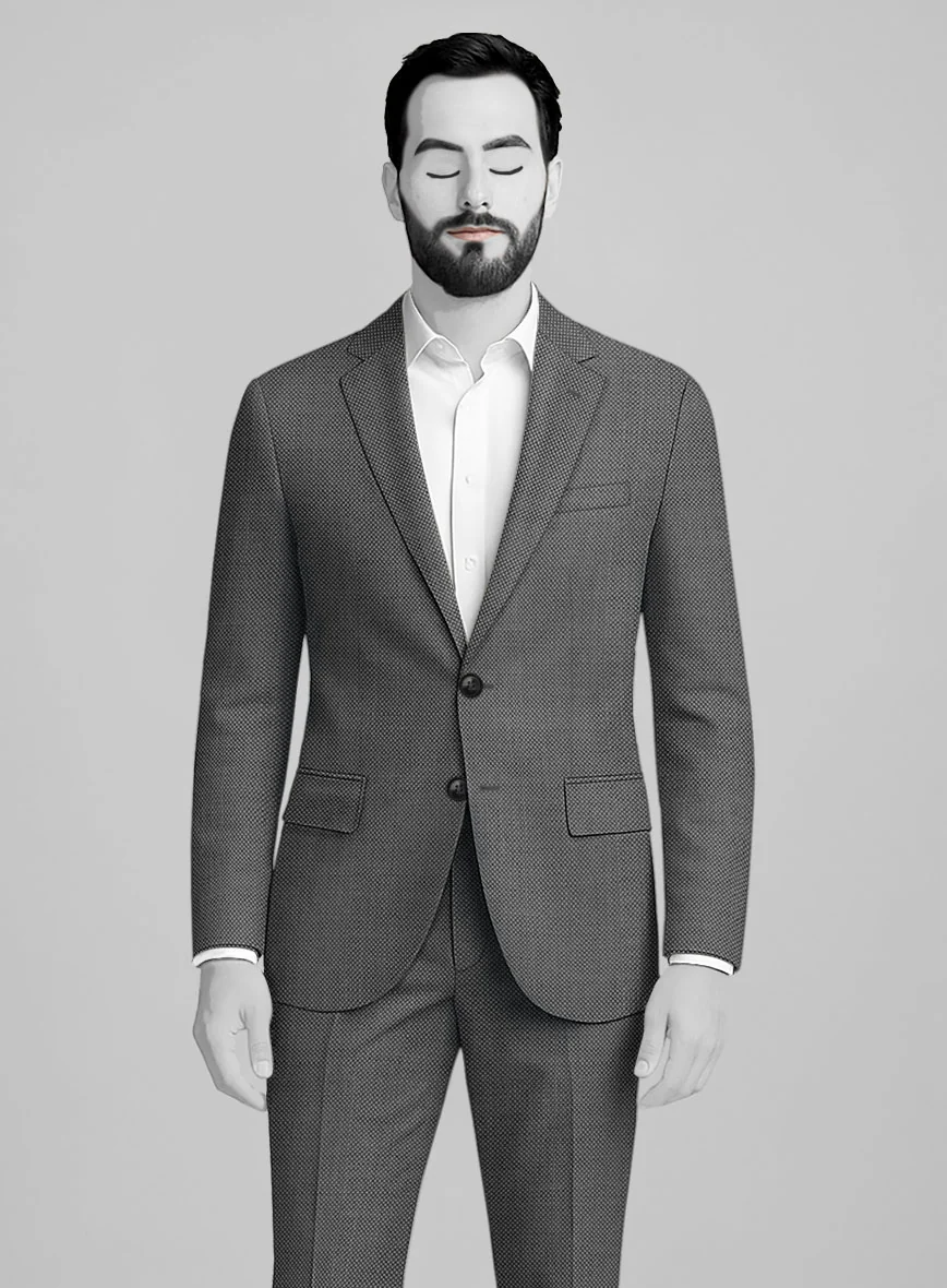 Napolean Gray Birdseye Wool Jacket - Image 2