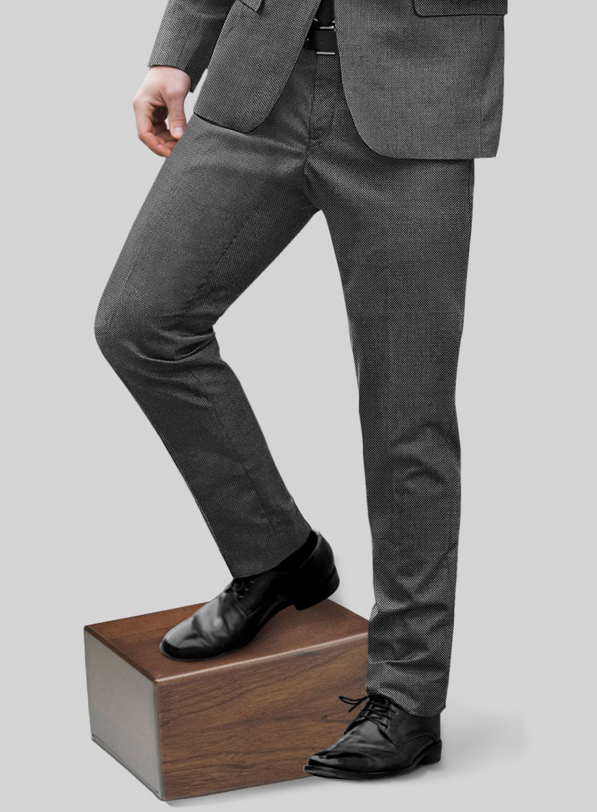 Napolean Gray Birdseye Wool Tuxedo Suit - Image 5