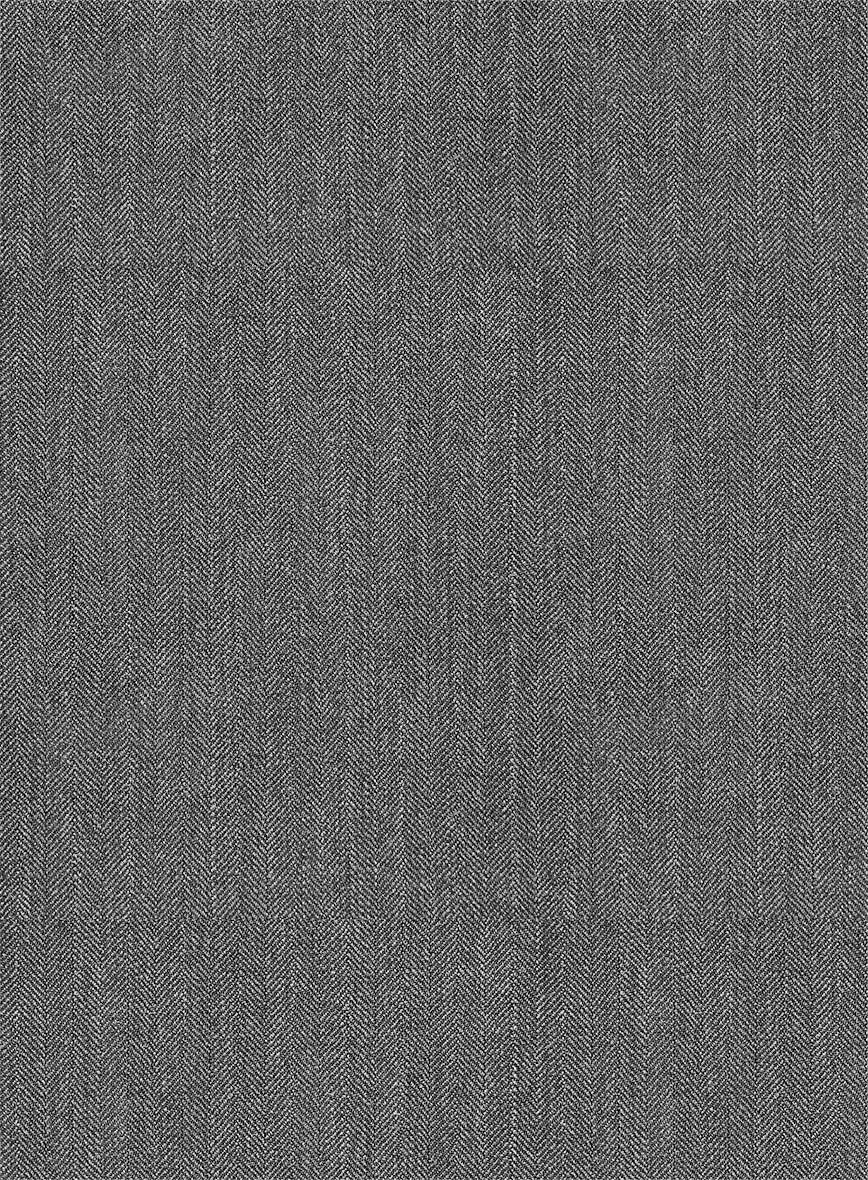 Napolean Gray Herringbone Wool Jacket - Image 3