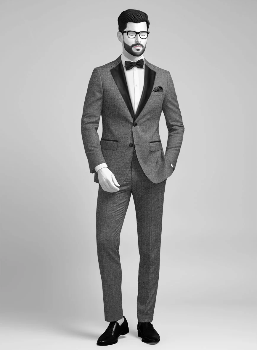 Napolean Gray Wool Tuxedo Suit - Image 2