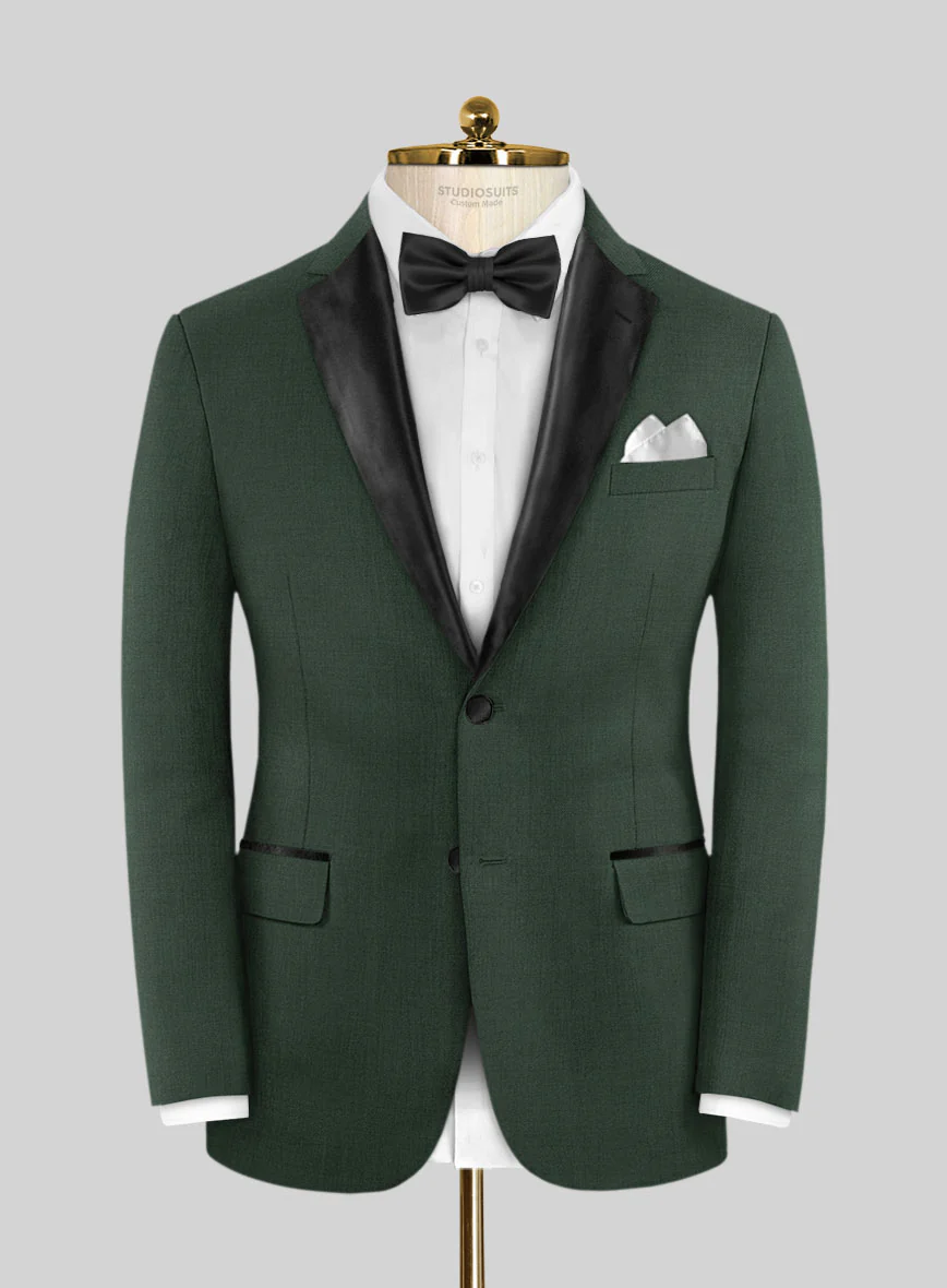 Napolean Green Wool Tuxedo Suit - Image 2