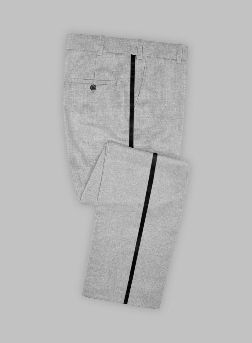 Napolean Ice Gray Wool Tuxedo Suit - Image 3