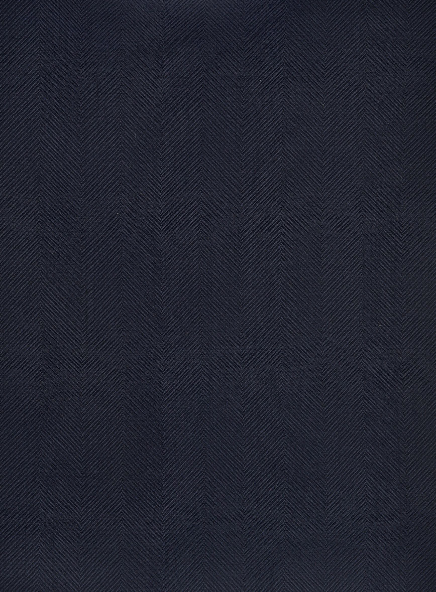 Napolean Imperial Blue Herringbone Wool Jacket - Image 3