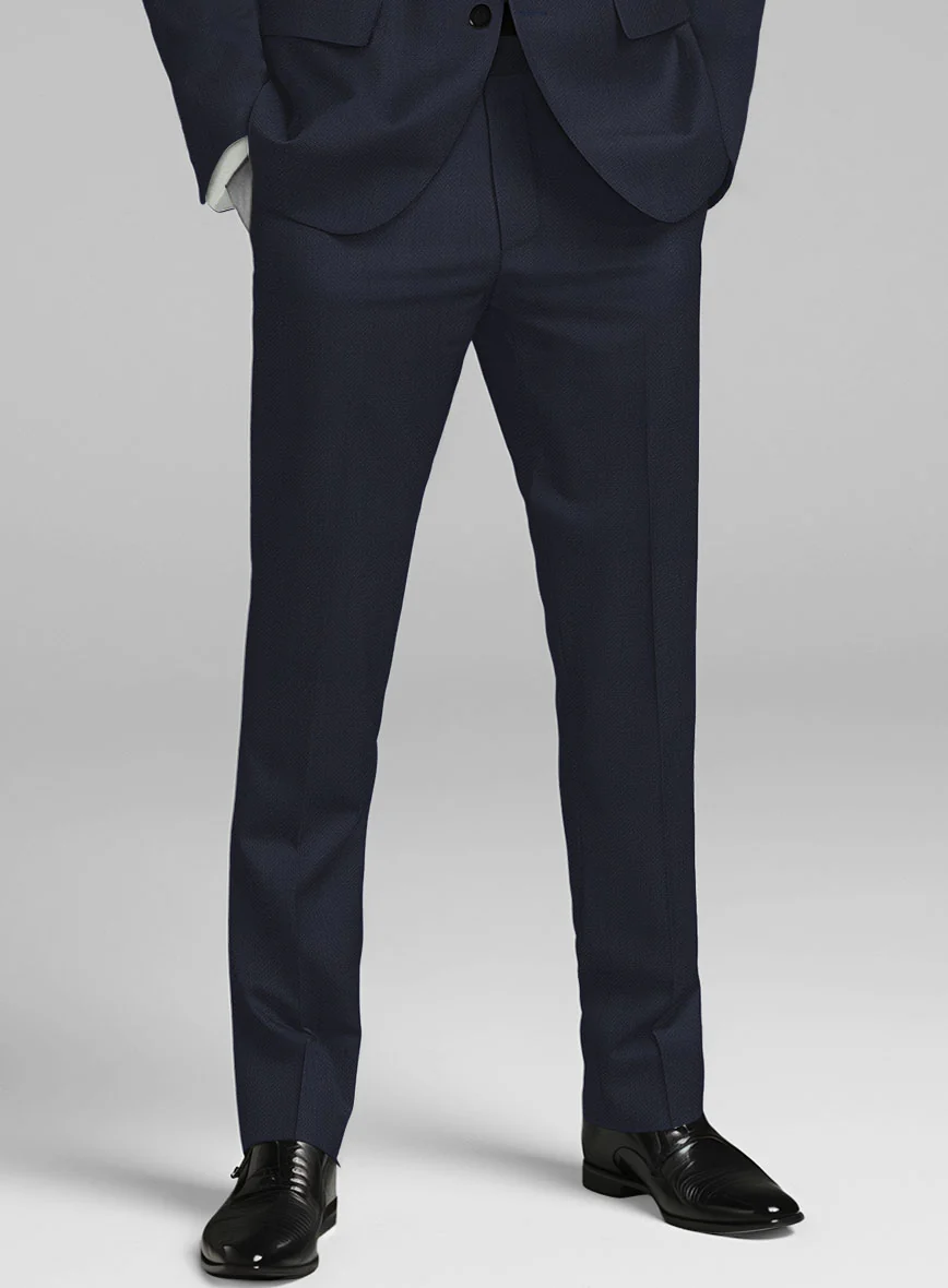 Napolean Imperial Blue Herringbone Wool Pants - Image 2