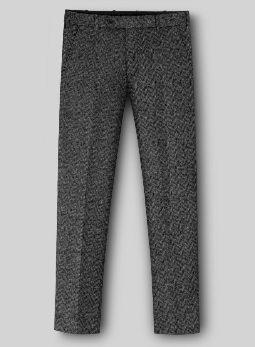 Napolean Imperial Gray Herringbone Wool Suit - Image 6