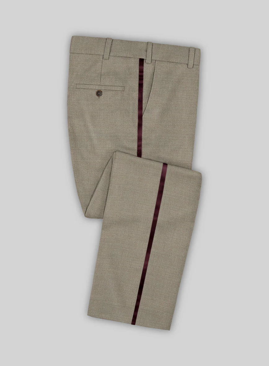 Napolean Infantry Khaki Wool Tuxedo Suit - Image 4