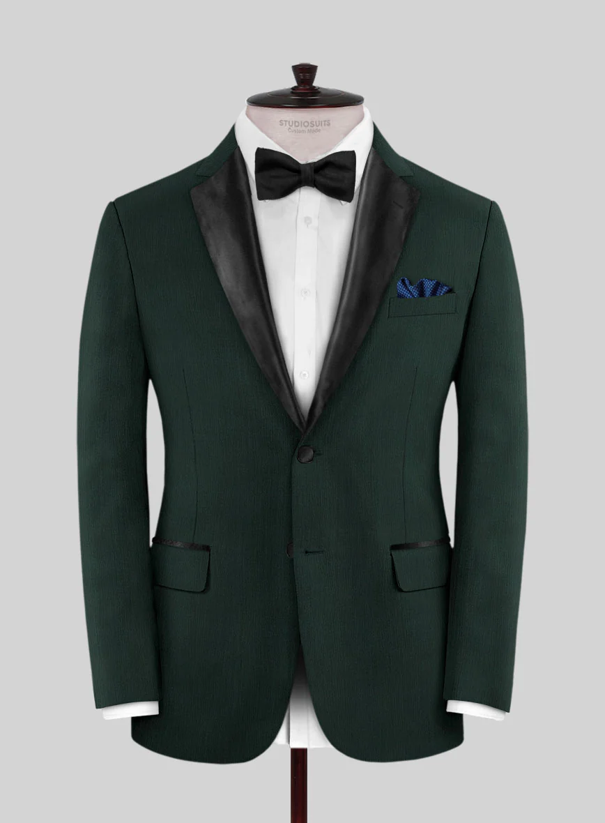 Napolean Intense Green Wool Tuxedo Suit - Image 2