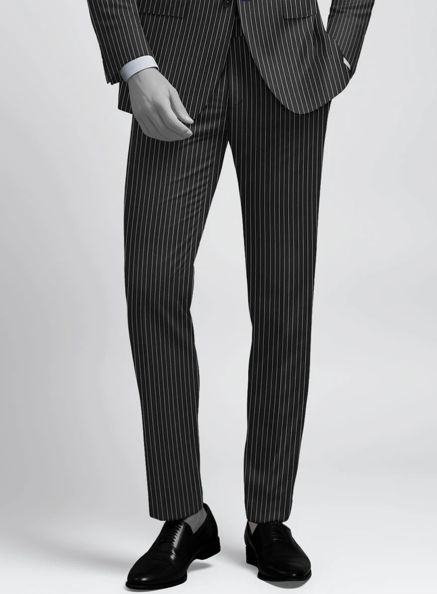Napolean Isaura Stripe Black Wool Pants - Image 2