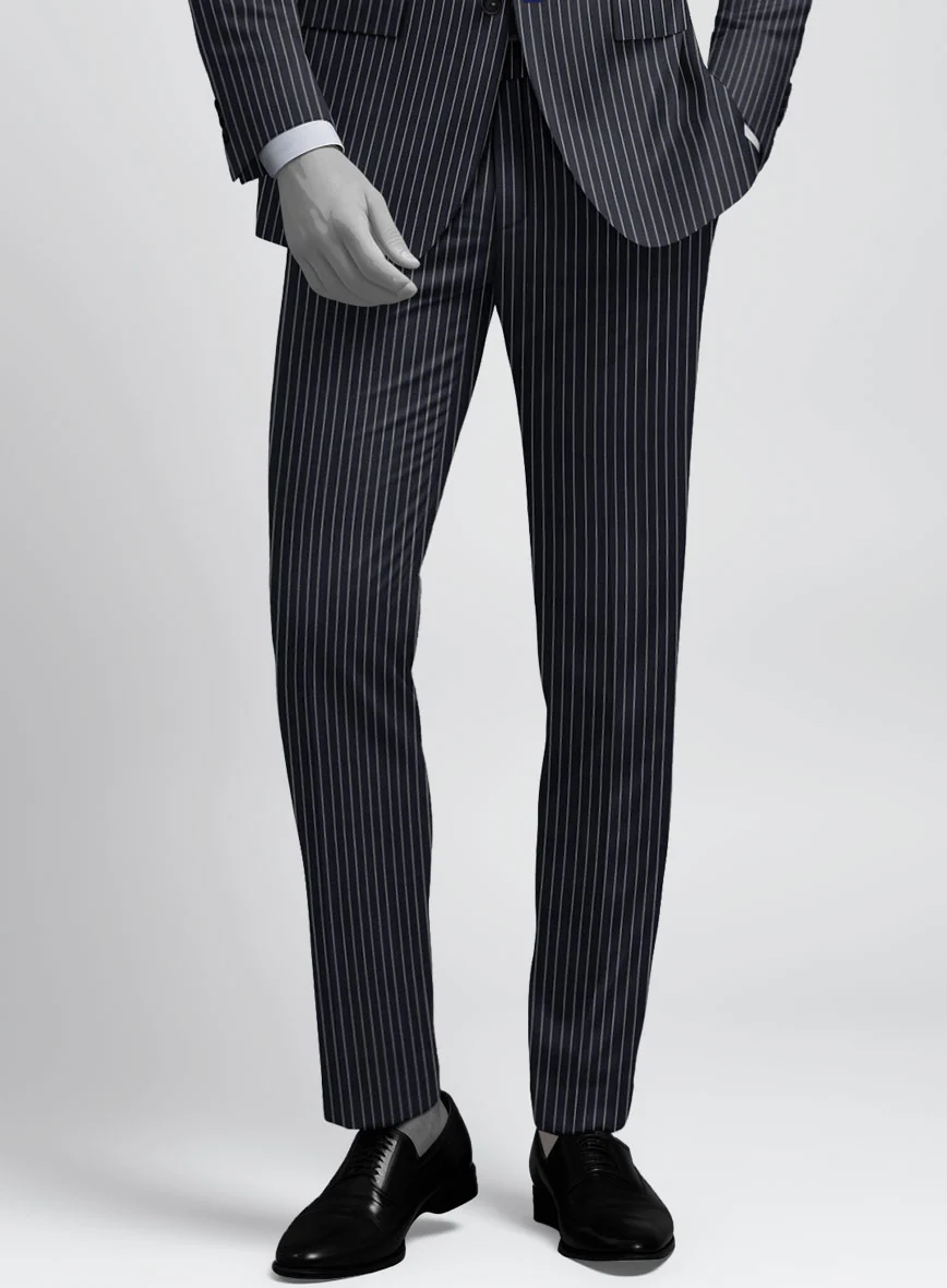Napolean Isaura Stripe Blue Wool Pants - Image 2