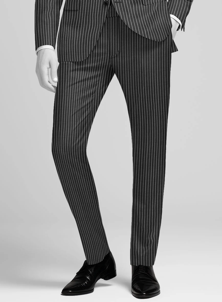 Napolean Isaura Stripe Gray Wool Suit - Image 5