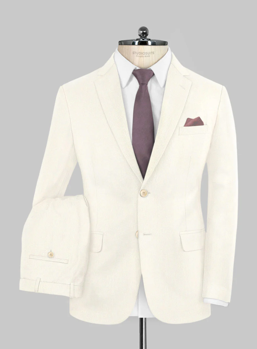 Napolean Ivory Wool Suit - Image 2