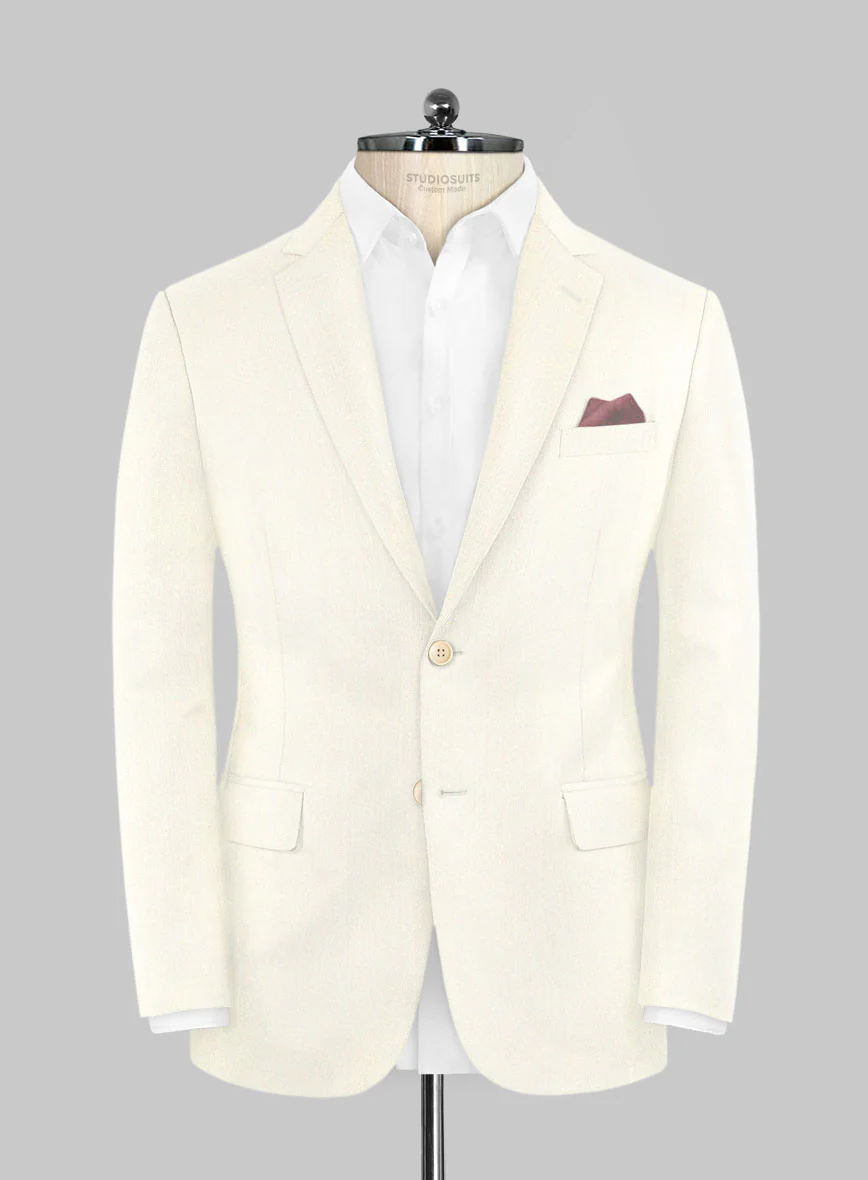 Napolean Ivory Wool Suit - Image 4