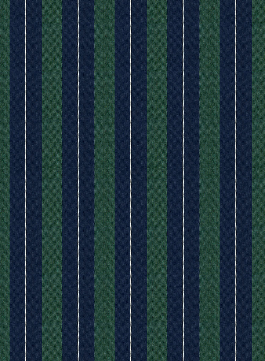 Napolean Izzaro Stripe Green Blue Wool Jacket - Image 3