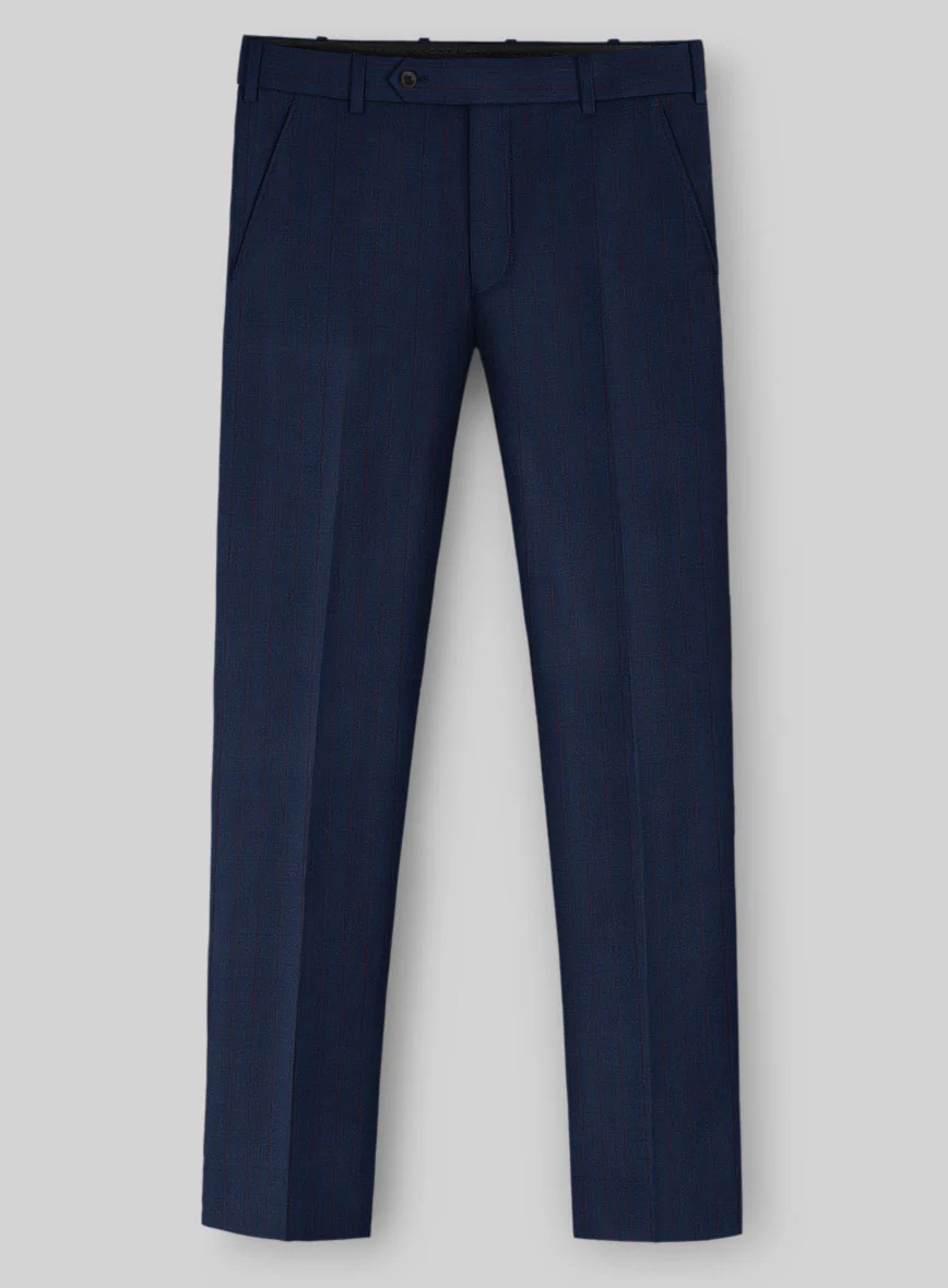 Napolean Kara Stripe Blue Wool Pants - Image 2