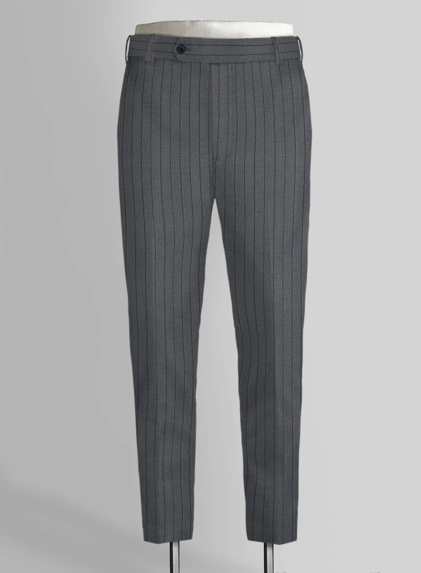 Napolean Kara Stripe Gray Wool Suit - Image 4
