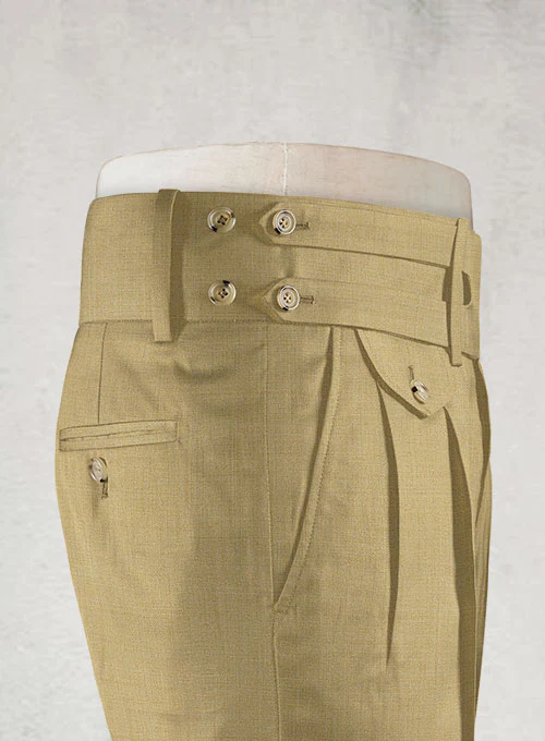 Napolean Khaki Double Gurkha Wool Trousers - Image 4