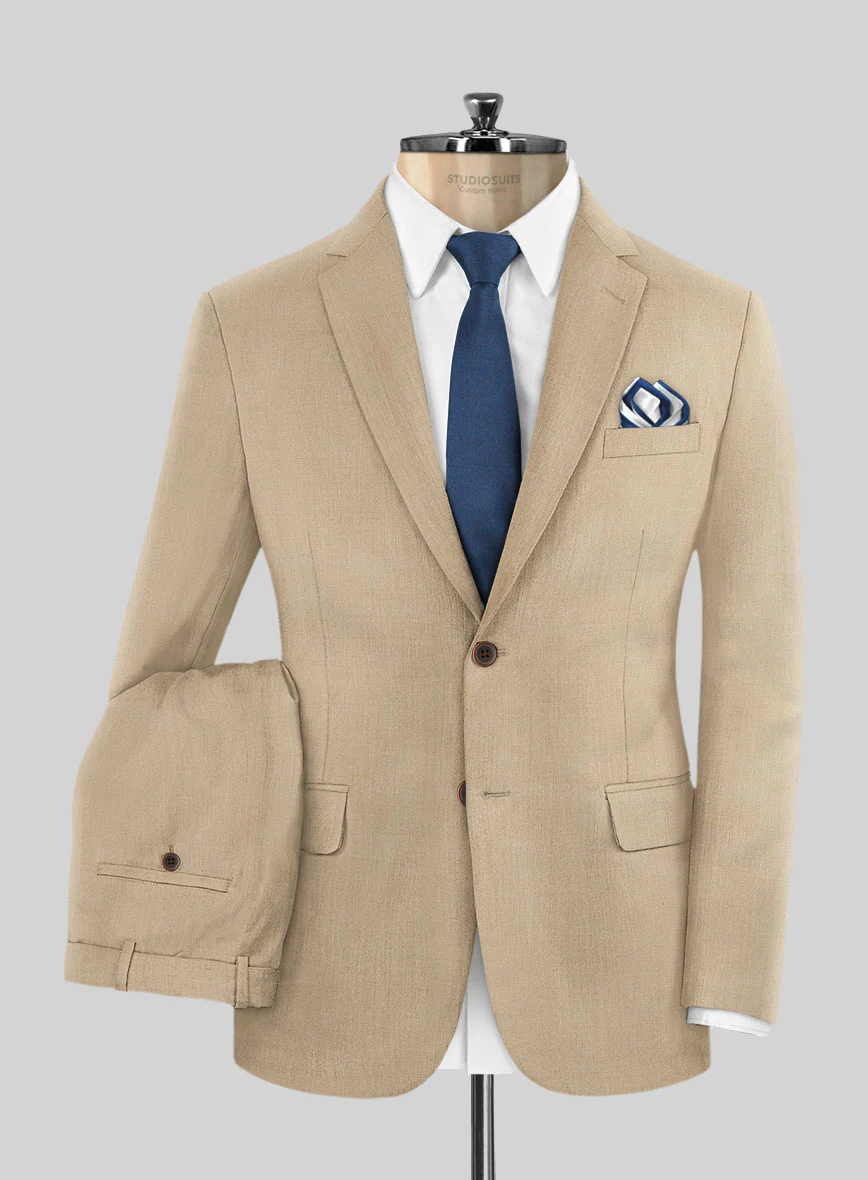 Napolean Khaki Wool Suit - Image 2