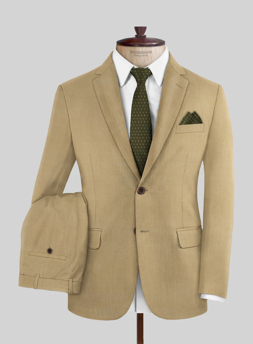 Napolean Khyber Khaki Wool Suit - Image 2