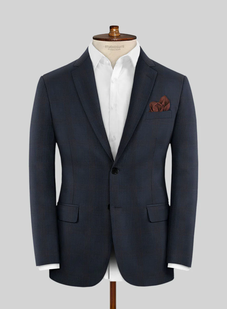 Napolean Knight Blue Check Suit - Image 3