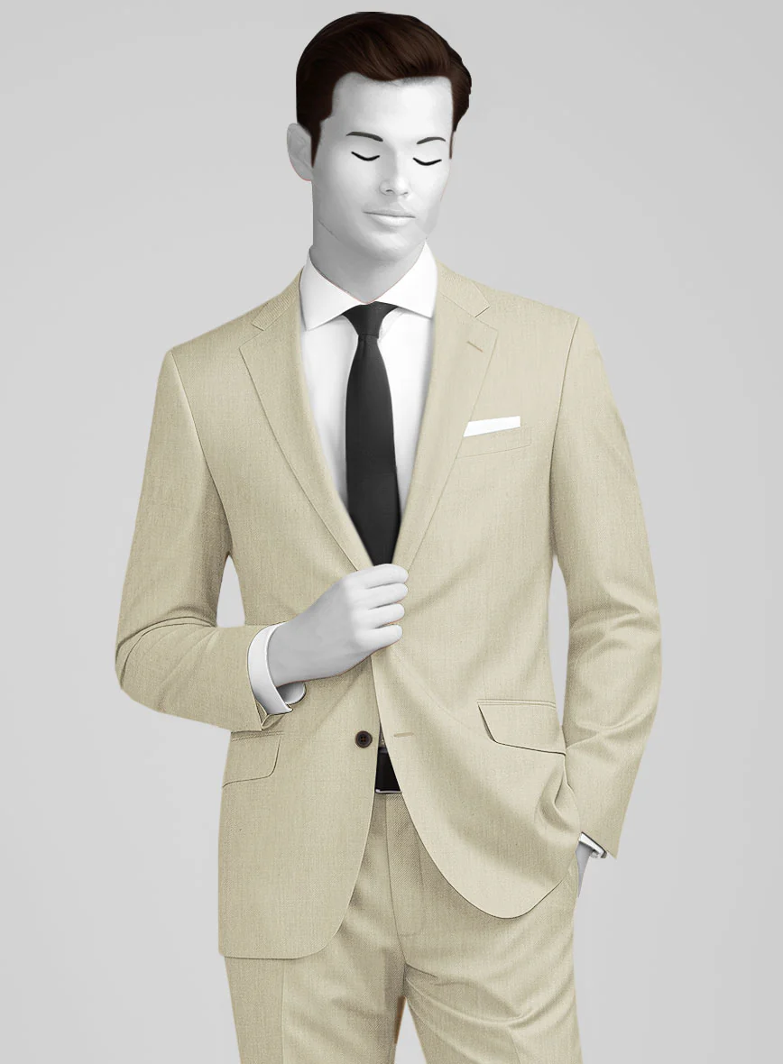Napolean Light Beige Wool Jacket - Image 2
