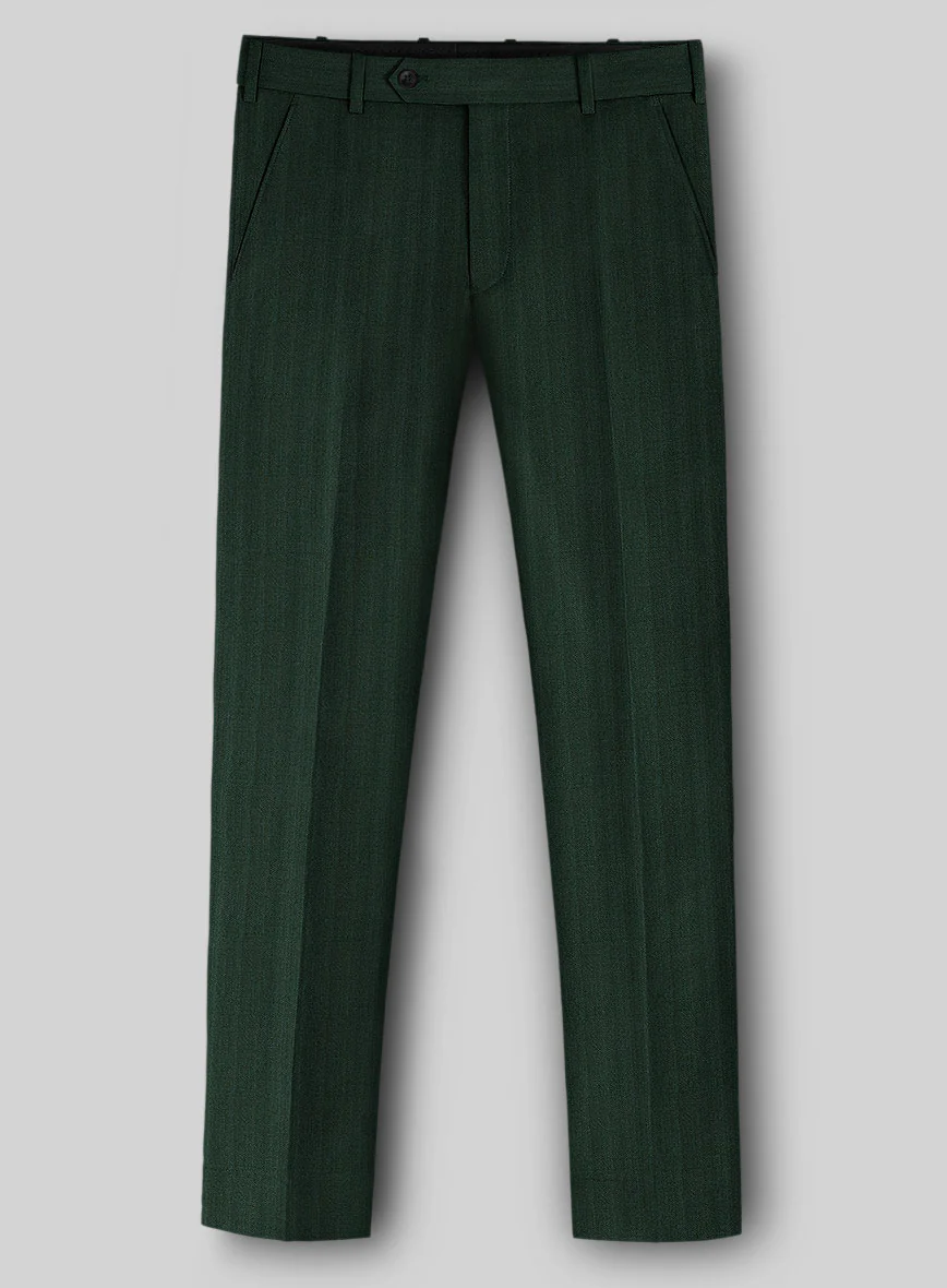 Napolean Lurvani Herringbone Green Wool Suit - Image 4