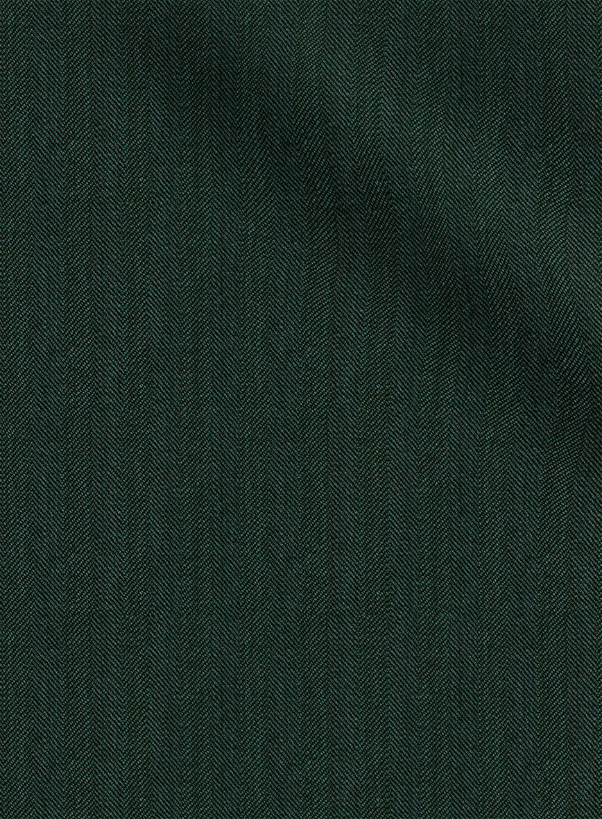 Napolean Lurvani Herringbone Green Wool Suit - Image 7