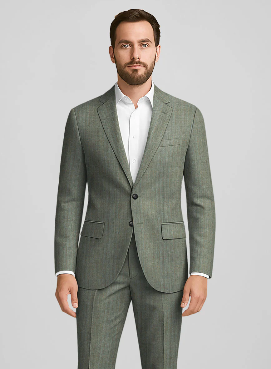 Napolean Lurvani Herringbone Mist Wool Jacket - Image 2